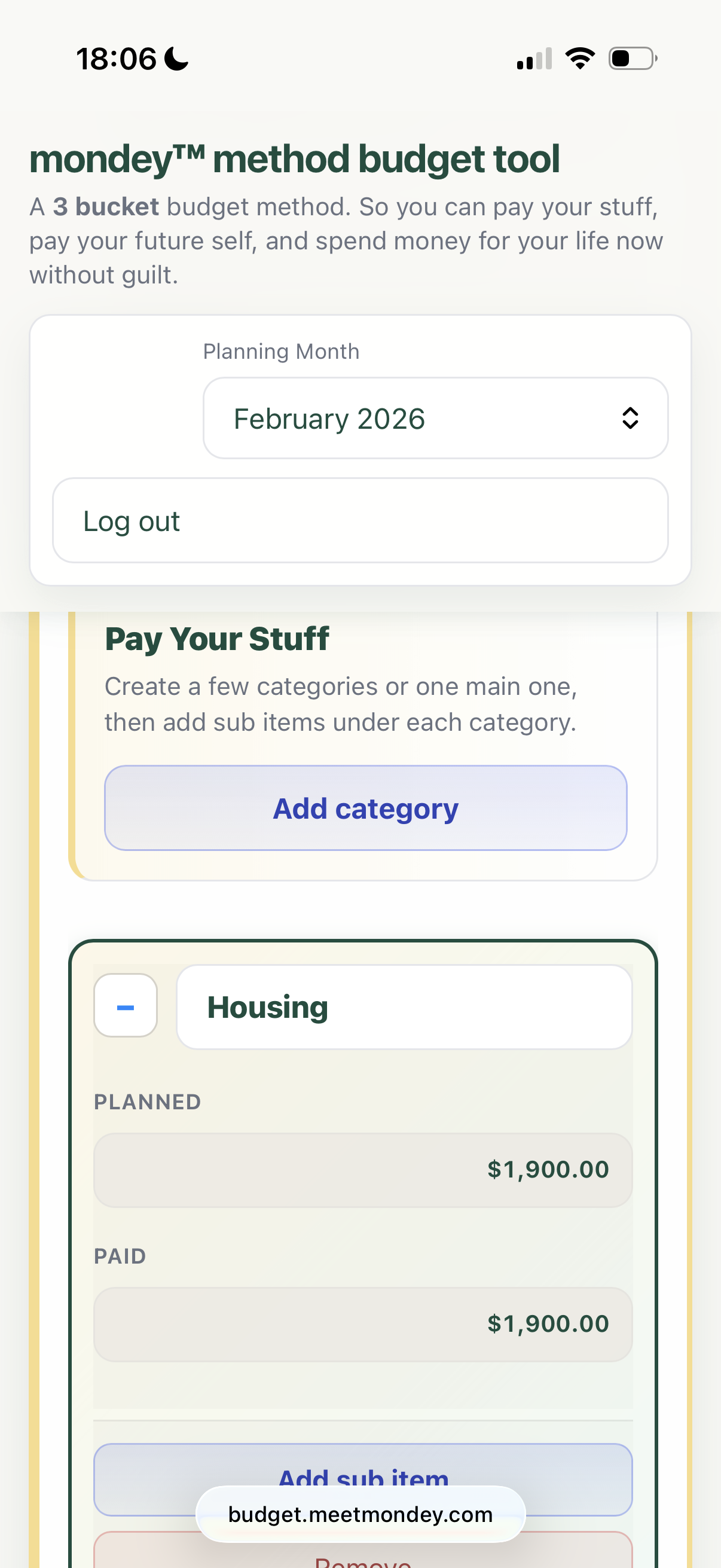 Mondey Budget mobile preview 3